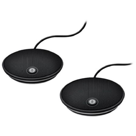 Logitech Kit de Micrófonos de Expansión para GROUP, 2 Unidades, Negro Logitech Kit de Micrófonos de Expansión para GROUP, 2 Unidades, Negro